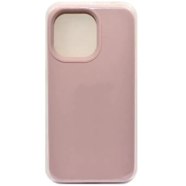 Чехол - накладка совместим с iPhone 15 Pro Soft Touch (Софт Тач) пыльно-розовый 12 /с логотипом/