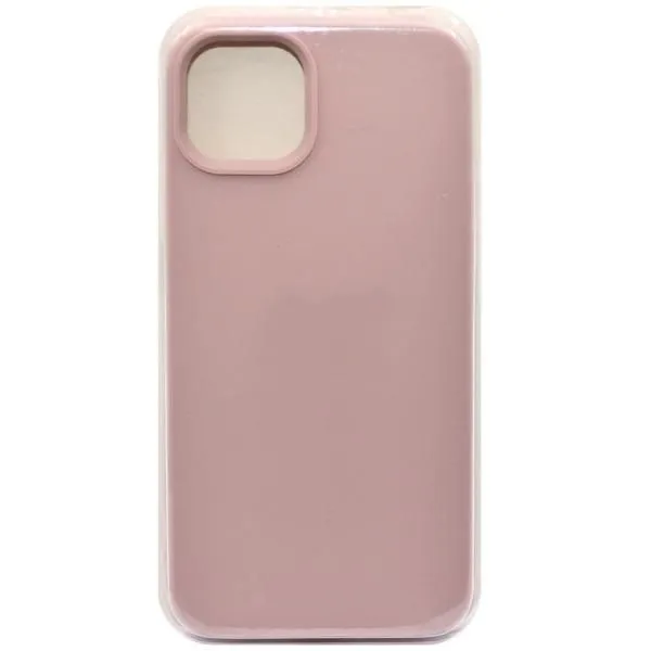 Чехол - накладка совместим с iPhone 15 Plus Soft Touch (Софт Тач) пыльно-розовый 12 /с логотипом/