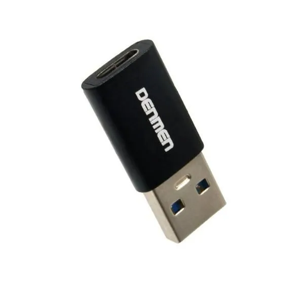 Переходник Type-C - USB DENMEN DU13 черный