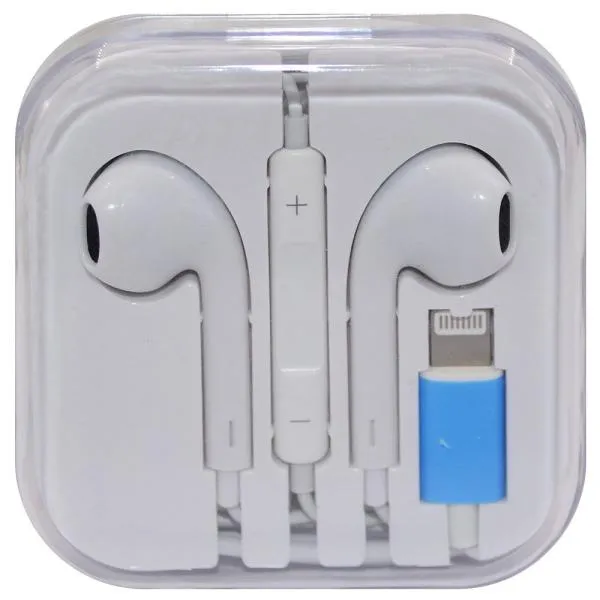 Наушники вставные DENMEN DR10 (Lightning 8-pin) белый