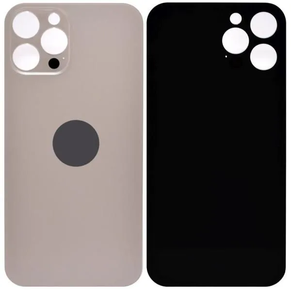 Стекло задней крышки совместим с iPhone 12 Pro Max золото (Gold) литое orig Factory