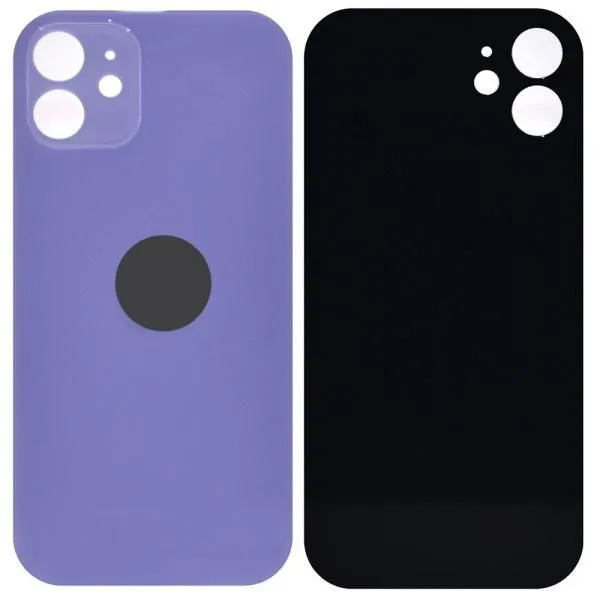 Стекло задней крышки совместим с iPhone 12 фиолетовый (Purple) литое orig Factory