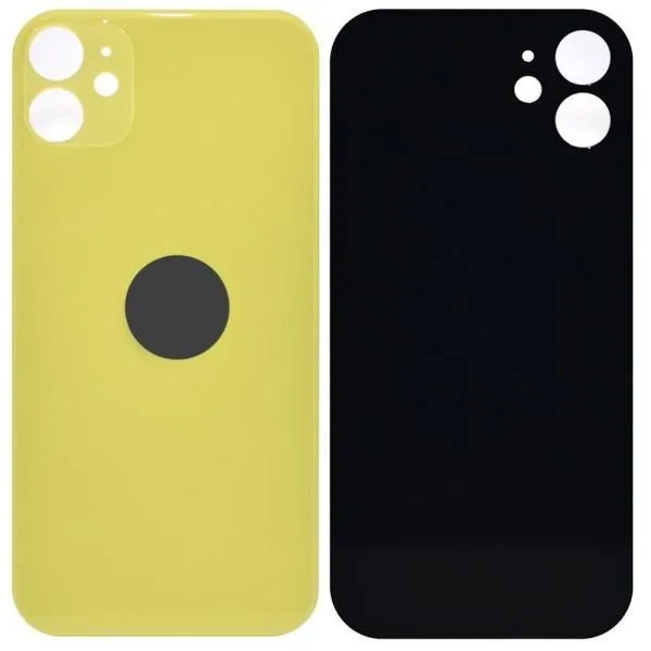 Стекло задней крышки совместим с iPhone 11 желтый (Yellow) литое orig Factory