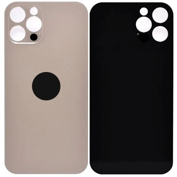 Стекло задней крышки совместим с iPhone 12 Pro золото (Gold) литое orig Factory