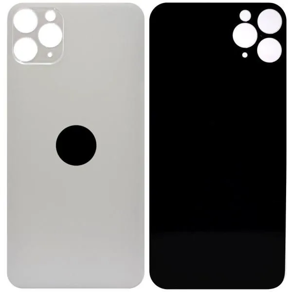 Стекло задней крышки совместим с iPhone 11 Pro Max Серебро(Silver) литое orig Factory