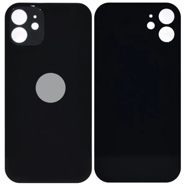 Стекло задней крышки совместим с iPhone 12 черный (Black) литое orig Factory