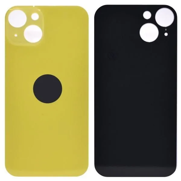 Стекло задней крышки совместим с iPhone 14 желтый (Yellow) литое orig Factory