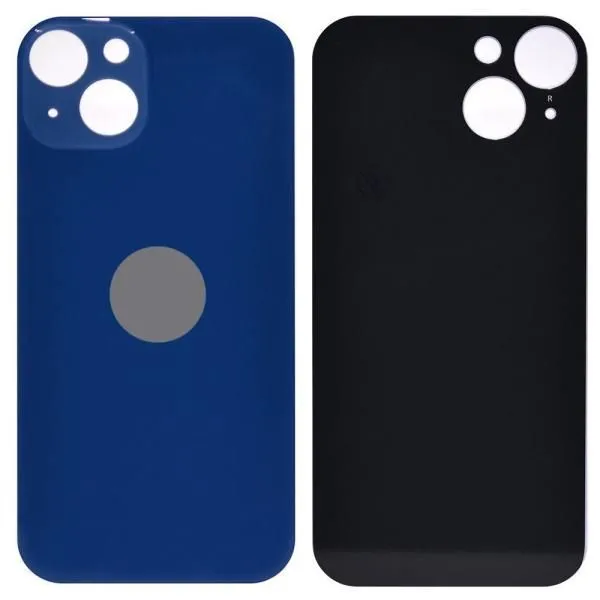 Стекло задней крышки совместим с iPhone 13 синий (Blue) литое orig Factory