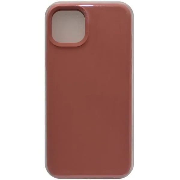 Чехол - накладка совместим с iPhone 15 Plus Soft Touch (Софт Тач) светло-персиковый 27 /с логотипом/