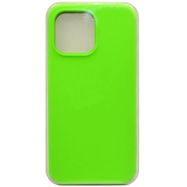 Чехол - накладка совместим с iPhone 14 Pro Max Soft Touch (Софт Тач) салатовый 40 /с логотипом/