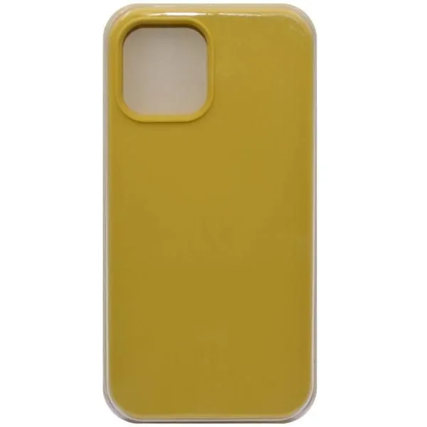 Чехол - накладка совместим с iPhone 12/12 Pro (6.1") Soft Touch (Софт Тач) горчичный 4 /с логотипом/