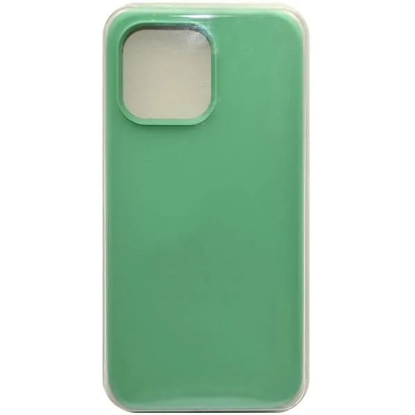Чехол - накладка совместим с iPhone 13 Pro Max (6.7") Soft Touch (Софт Тач) бирюзовый 21 /с логотипом/