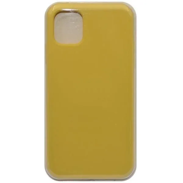 Чехол - накладка совместим с iPhone 11 Pro Max (6.5") Soft Touch (Софт Тач) горчичный 4 /с логотипом/