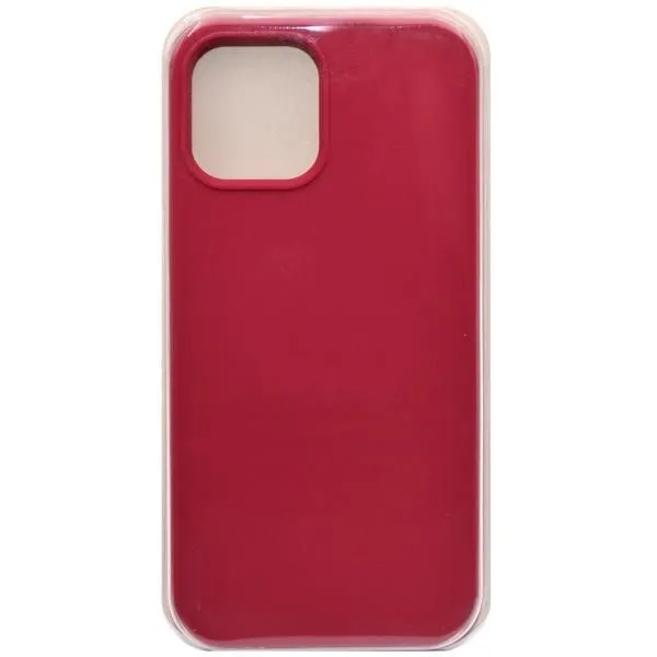 Чехол - накладка совместим с iPhone 12/12 Pro (6.1") Soft Touch (Софт Тач) бордовый 25 /с логотипом/