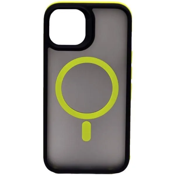 Чехол - накладка совместим с iPhone 11 Pro Max (6.5") Тайна, MagSafe (Магсейф), пластик+силикон желтый