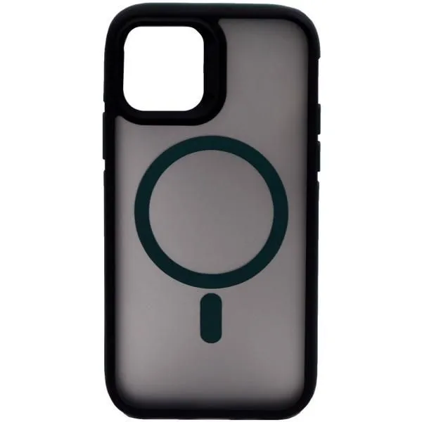 Чехол - накладка совместим с iPhone 11 Pro (5.8") Тайна, MagSafe (Магсейф), пластик+силикон зеленый